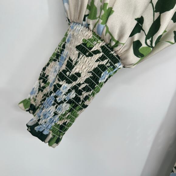 EUC Tuckernuck Floral Maxi Dress - Green and Blue - Picture 7 of 11